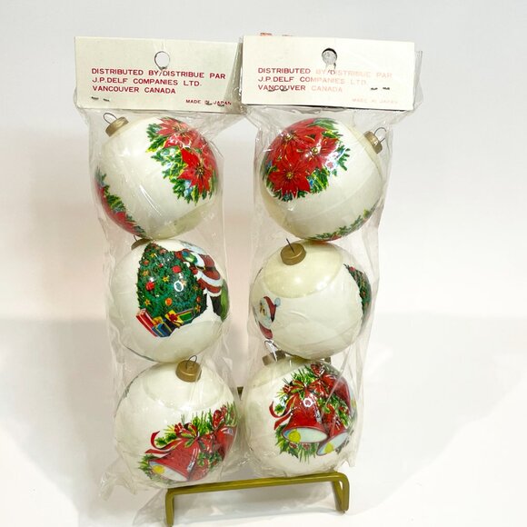 Vintage Santa-Mate Unbreakable Christmas Ornaments New, Old-Stock Japan - Picture 2 of 4